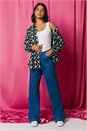 Denim Cotton Blend Wide Leg Stretch Jeans, Image 2 of 7