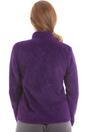 Purple Camille Lingerie Purple Zip Front Soft Textured Fleece Bed Jacket, Image 2 of 5