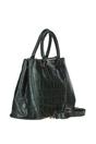 Green Ashwood Leather Green 'Lucido Tesoro' Three Section Real Leather Bag, Image 2 of 4