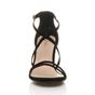 Black AJVANI Black High Heel Crossed Straps Buckle Strappy Sandals, Image 6 of 6