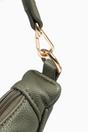 Khaki Etre Khaki Faux Leather Half Moon Crossbody Bag, Image 4 of 5