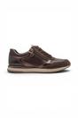 Brown Faux Leather Sneakers - 23613, Image 1 of 7