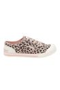 Pink Jazzin Leopard Print Canvas Flat Trainers, Image 3 of 4