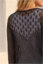 Black Light Popcorn Knit Shrug , Image 4 of 4
