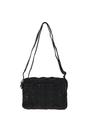 Black 'Perfezione' Three Section Vintage Woven Leather Shoulder Bag, Image 1 of 3