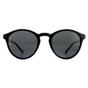 Black Round Shiny Black Grey Polarized Sunglasses, Image 1 of 4