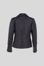 Dark Brown Real Leather Biker Jacket with Hidden Zips, Image 4 of 5
