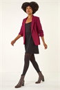 Black Wrap A-Line Stretch Skirt , Image 2 of 5