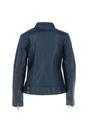 Navy 'Lillian' Real Leather Biker Jacket, Image 4 of 5