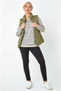Khaki Petite Quilted Padded Gilet, Image 2 of 5