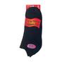 Black 3 Pairs Ladies Cushioned Low Cut Thermal Trainer Socks, Image 3 of 3
