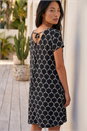 Black Petite Abstract Pocket Swing Dress, Image 2 of 4