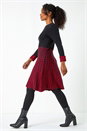 Red Petite Contrast Knit Jumper Dress, Image 1 of 5