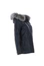 Black Real Leather Hooded Jacket with Fur, Image 5 of 5