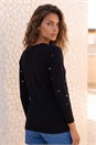 Black Heart Embroidered Knit Jumper, Image 3 of 4