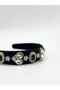 Black Heart Embellished Headband, Image 5 of 5