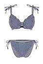 Multi Gingham Ruffle Detail Balconette Bikini Set, Image 2 of 4