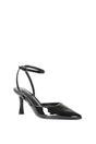 Black 'Tori' Pointed Toe Stiletto Heels With Ankle Strap, Image 2 of 6