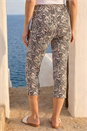 Black Animal Print Bengaline Cropped Trouser, Image 3 of 4