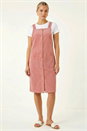 Rose Corduroy Pinafore Midi Dress, Image 2 of 6