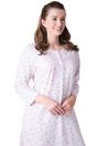 Pink Camille Lingerie Pink Jersey Long Sleeve Floral Print Nightdress, Image 4 of 5