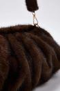 Brown Faux Fur Shoulder Bag for Women, Image 4 of 4