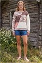 Neutral Textured Colour Block Knit Jumper, Image 2 of 4