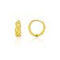 Gold Sterling Silver Twisted Bead Earring, Image 1 of 3