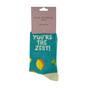 Turqouise 1 Pack Novelty Turquoise Lemon Bamboo Socks, Image 5 of 5