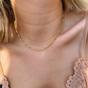 Gold Twisted Beads Sterling Silver Chain Necklace, Image 4 of 6
