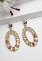 Orange Diva Collection Green Mosaic Dangle Earrings, Image 2 of 5