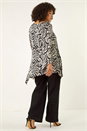 Grey Curve Abstract Print Tunic Top, Image 3 of 5