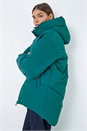 Teal Oversized Padded Coat, Image 1 of 7