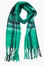 Green Tartan Tasselled Winter Scarf, Image 1 of 2