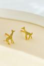 Gold Mia Gioielli Gold Sterling Silver Giraffe Dainty Stud Earrings, Image 2 of 3