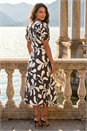 Black Dusk Swirl Print Ric Rac Dress, Image 2 of 4