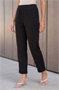 Black Petite Turn Up Trouser, Image 1 of 4
