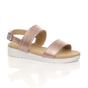 Rose Gold AJVANI Rose Gold Flatform Strappy Sandals, Image 1 of 6