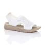 White AJVANI White Slingback Diamante Summer Holiday Comfort Sandals, Image 1 of 5
