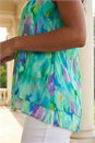 Green Blurred Double Layered Vest Top, Image 4 of 4