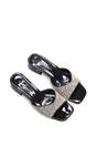 Black XY LONDON Black 'Seren' Low Heel Sandal Mules With Diamante Details, Image 6 of 6