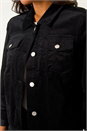 Black Corduroy Pocket Detail Stretch Jacket, Image 5 of 5