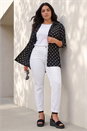 Black Curve Spot Print Button Shirt, Image 2 of 4