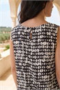 Black Classic Geo Sleeveless Shell Top, Image 4 of 4
