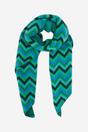 Green Zig Zag Stripe Winter Scarf, Image 1 of 5
