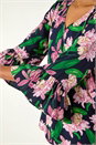 Pink Floral Flare Sleeve Top, Image 5 of 5