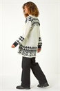 Ivory  Patterned Knit Cardigan, Image 3 of 5