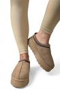 Camel iKrush Camel Jolene Aztec Detail Low Ankle Platform Slipper Boots, Image 3 of 8