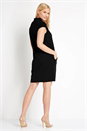 Black V Neck Cocoon Dress, Image 2 of 5