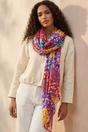Multi Leopard Print Lightweight Cotton Scarf Pink, Image 1 of 4